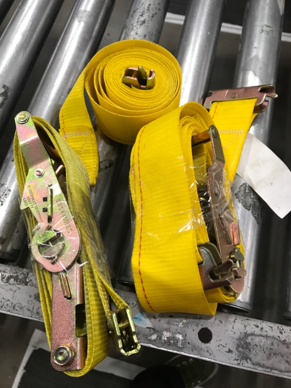 Photo 1 of 2 YELLOW E TRACK RATCHET STRAPS