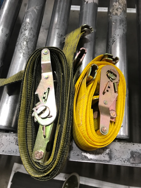 Photo 1 of 2 YELLOW E TRACK RATCHET STRAPS