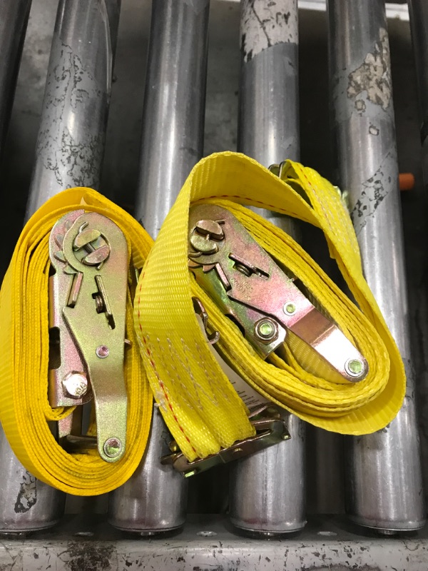 Photo 1 of 2 YELLOW E TRACK RATCHET STRAPS