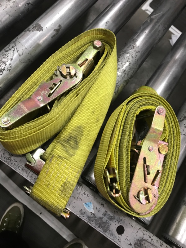 Photo 1 of 2 YELLOW E TRACK RATCHET STRAPS