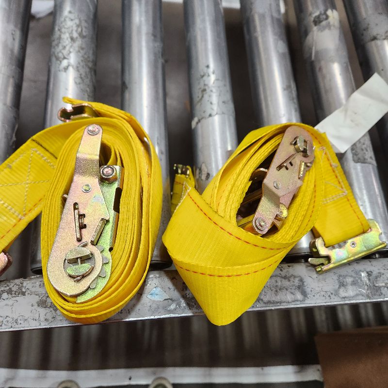 Photo 1 of 2 YELLOW E TRACK RATCHET STRAPS