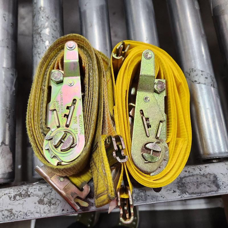 Photo 1 of 2 YELLOW E TRACK RATCHET STRAPS