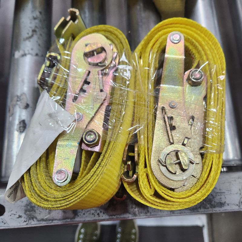 Photo 1 of 2 YELLOW E TRACK RATCHET STRAPS