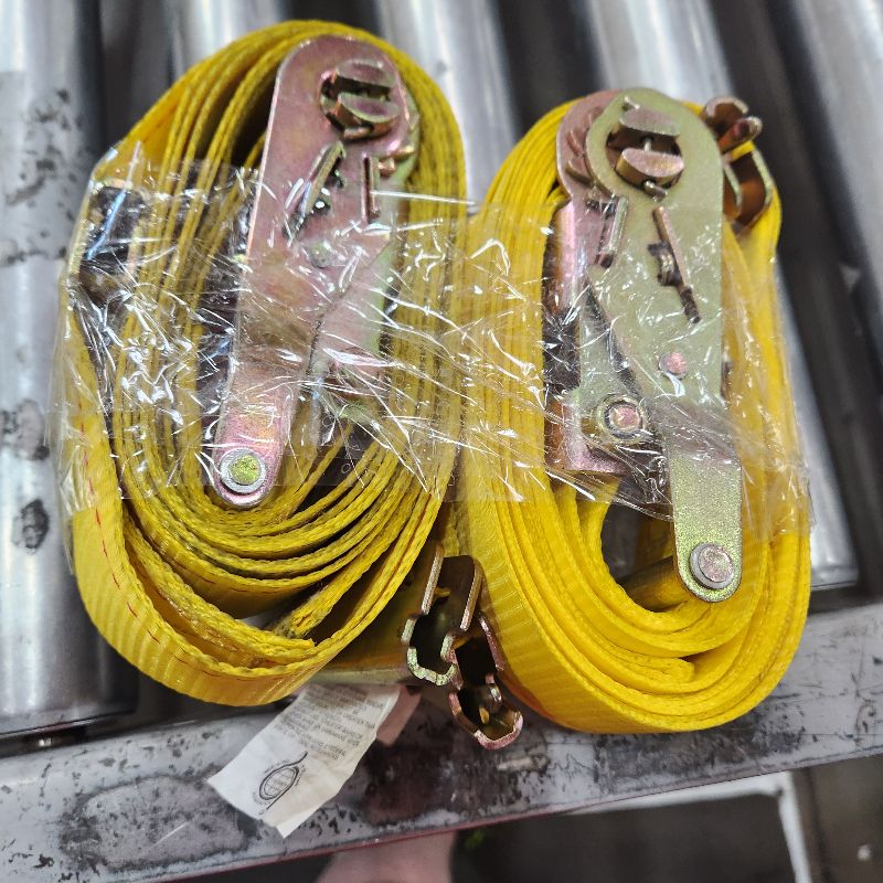 Photo 1 of 2 YELLOW E TRACK RATCHET STRAPS