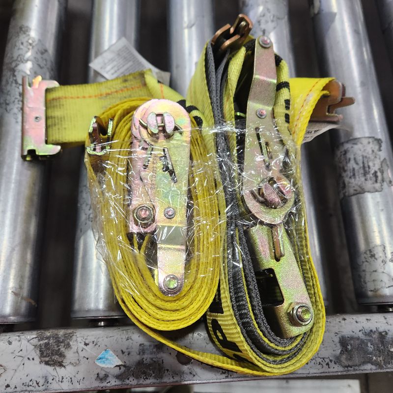 Photo 1 of 2 YELLOW/GREY E TRACK RATCHET STRAPS