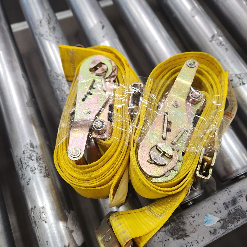 Photo 1 of 2 YELLOW E TRACK RATCHET STRAPS