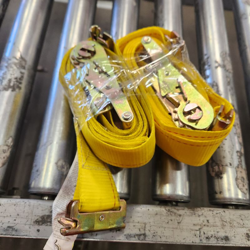 Photo 1 of 2 YELLOW E TRACK RATCHET STRAPS