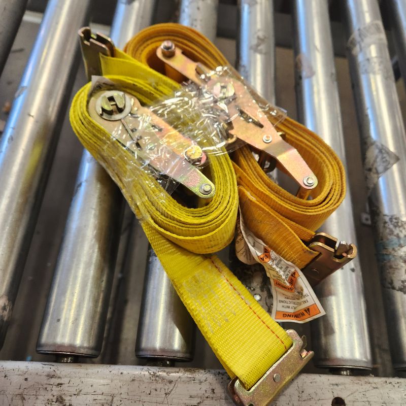 Photo 1 of 2 YELLOW E TRACK RATCHET STRAPS