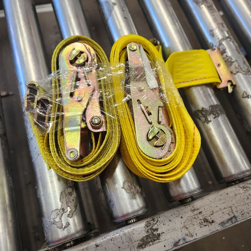 Photo 1 of 2 YELLOW E TRACK RATCHET STRAPS