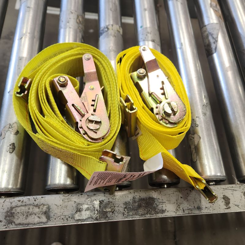 Photo 1 of 2 YELLOW E TRACK RATCHET STRAPS