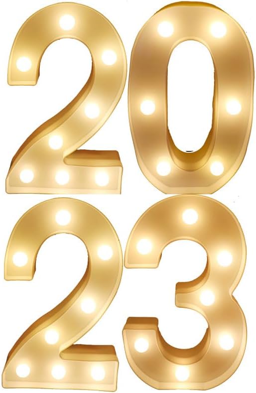 Photo 1 of **SEE NOTES**AUSAYE Led Light Up Numbers 2023, Decorative Led Marquee Letters Sign for Night Light New Year Wedding Birthday Party Christmas Home Bar Decor Number
