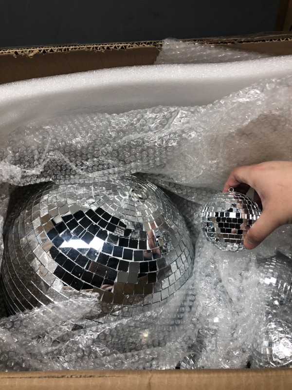 Photo 2 of 17 pack large disco balls hanging disco balls mirror disco balls