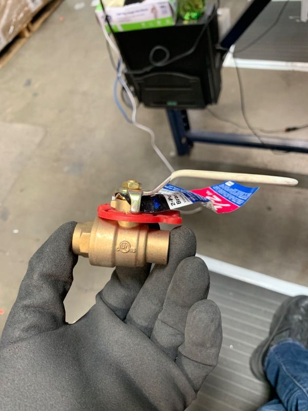 Photo 1 of 1/2 in. x 1.75 in. Brass Sweat x Sweat Full Port Solder Ball Valve