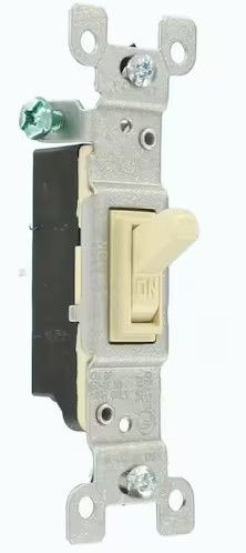 Photo 1 of 15 Amp Single-Pole Toggle Switch, Ivory (10 PACK)
