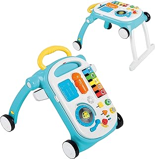 Photo 1 of Baby Einstein Musical Mix ‘N Roll 4-in-1 Push Walker, Activity Center, Toddler Table and Floor -Toy for 6 Months+, Blue
