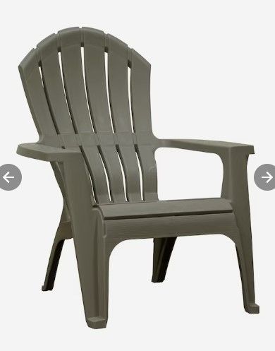 Photo 1 of Adams Manufacturing RealComfort Stackable Gray Resin Frame Stationary Adirondack Chair(s) with Solid Seat
