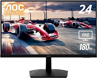 Photo 1 of AOC 24G15N 24" Gaming Monitor, Full HD 1920x1080, 180Hz 1ms, 1x HDMI 2.0, 1x Display Port, Adaptive-Sync, 3-Sided Frameless, HDR Ready, Console Gaming Ready, 3-Year Zero-Bright-Dot, Black
