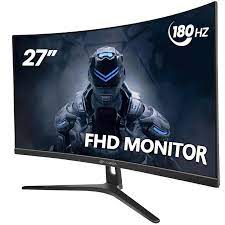 Photo 1 of CRUA 27" 144Hz/180Hz Curved Gaming Monitor, FHD 1080P VA Screen 1800R Computer Monitors, 1ms(GTG) with FreeSync, Low Motion Blur, DisplayPort, HDMI, Support Wall Mount Install- Black
