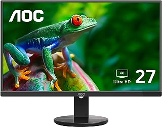 Photo 1 of AOC U2790VQ 27" 4K 3840x2160 UHD Frameless Monitor, IPS, 5ms, 1 Billion+ Colors, 108% sRGB, VESA, Black
