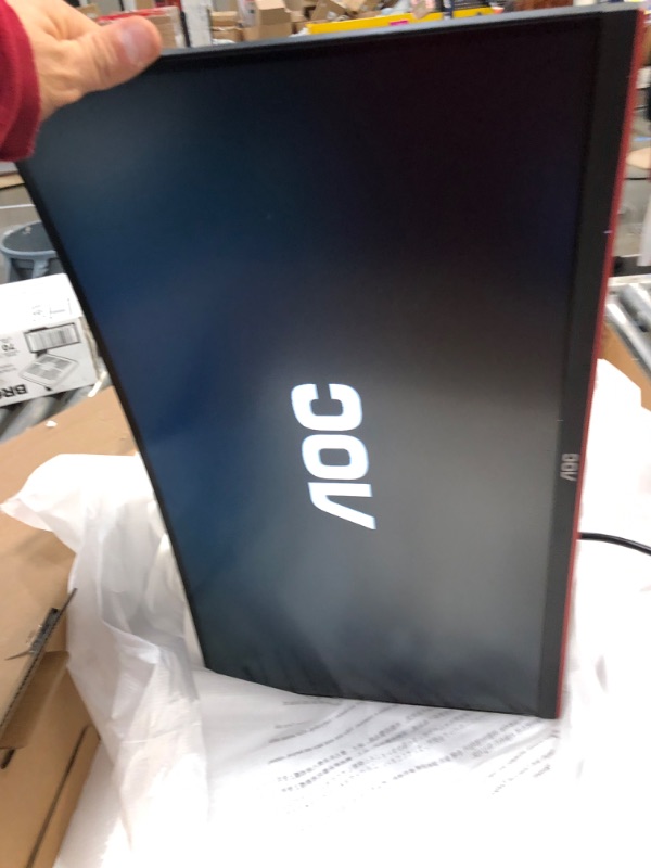 Photo 2 of AOC C24G1 24" Curved Frameless Gaming Monitor, FHD 1080p, 1500R VA panel, 1ms 144Hz, FreeSync, Height adjustable, VESA, 3-Year Zero Dead Pixels Black
