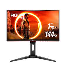 Photo 1 of AOC C24G1 24" Curved Frameless Gaming Monitor, FHD 1080p, 1500R VA panel, 1ms 144Hz, FreeSync, Height adjustable, VESA, 3-Year Zero Dead Pixels Black
