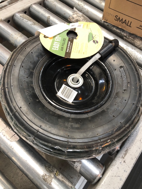 Photo 1 of Marathon (20296-M) Replacement Wheelbarrow Wheel with Adapter Kit-13-Inch Fits Tire Size of 4 x 6 (3.50/2.50-8-Inch), 13", black