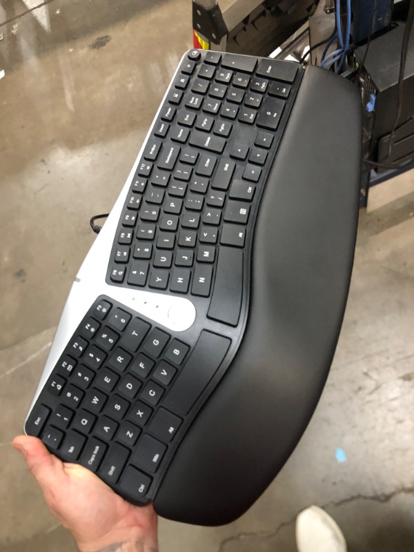 Photo 2 of Nulea Ergonomic Keyboard, Wired Split Keyboard with Pillowed Wrist and Palm Support, Featuring Dual USB Ports, Natural Typing Keyboard for Carpal Tunnel, Compatible with Windows/Mac