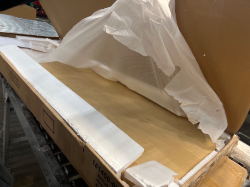 Photo 1 of Max & Lily Solid Wood Desk, 55 Inches, Natural Natural 55 Inches