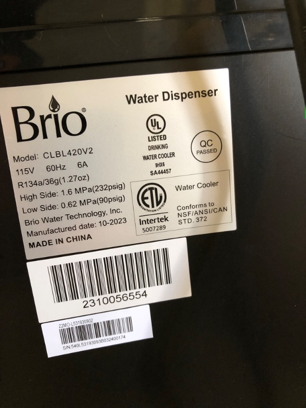 Photo 3 of **PARTS ONLY DOES NOT FUNCTION**
Brio Bottom Loading Water Cooler Water Dispenser – Essential Series 