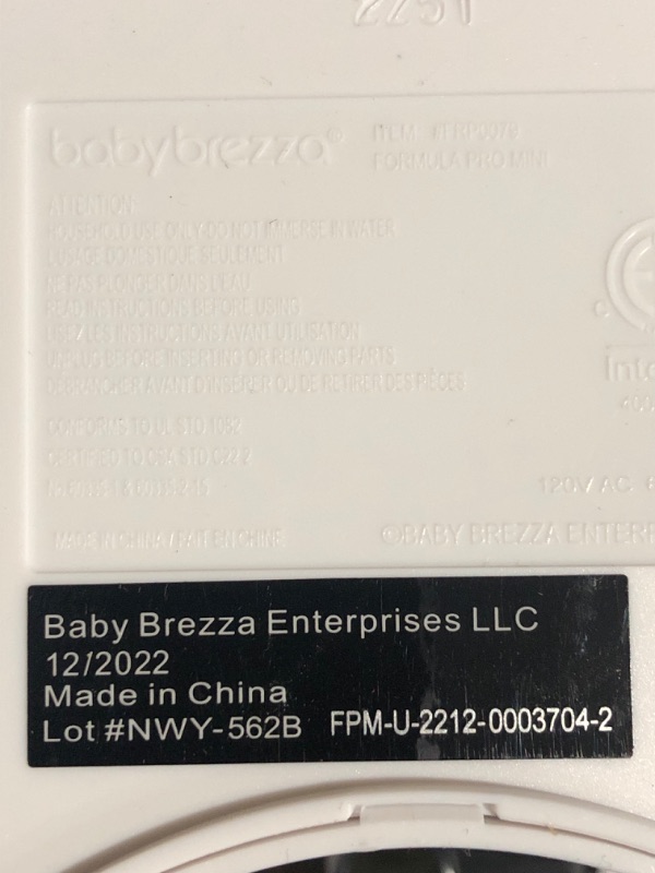 Photo 4 of Baby Brezza Formula Pro Mini Baby Formula Maker – Small Baby Formula Mixer Machine Fits Small Spaces and is Portable for Travel– Bottle Makers Makes The Perfect Bottle for Your Infant On The Go Formula Pro Mini Dispenser Machine