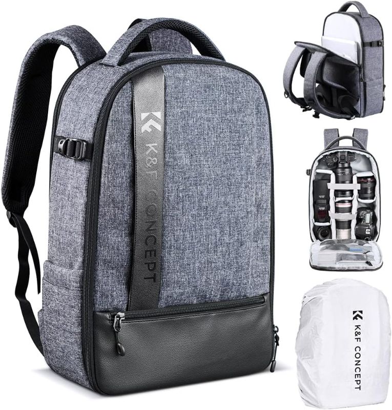 Photo 1 of * see images for damage * 
K&F Concept Camera Backpack Professional DSLR Camera Bag Waterprrof Photography Bag 
