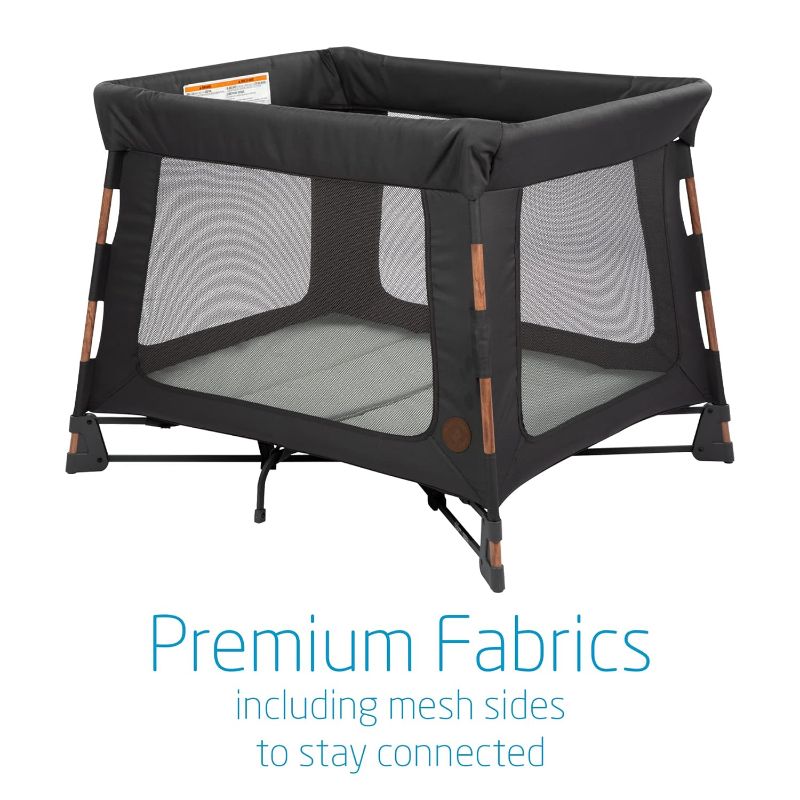 Photo 1 of ***SEE NOTES***Maxi-Cosi Swift Lightweight Portable Playard, 1-Step Fold PlaypenWith Travel Bag, 2-Stage Mattress for Newborn to Toddlers, Essential Graphite
