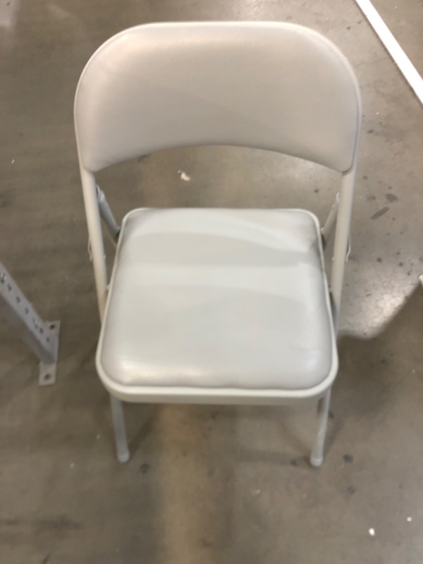 Photo 2 of **SEE NOTES**Cosco Gray Standard Indoor Folding Chair with Padded Seat - Each