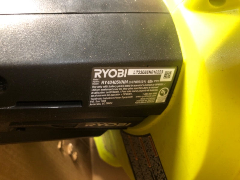 Photo 6 of **NONREFUNDABLE**FOR PARTS OR REPAIR**SEE NOTES**
RYOBI 40-Volt Lithium-Ion Cordless Battery Leaf Vacuum/Mulcher (Tool Only)