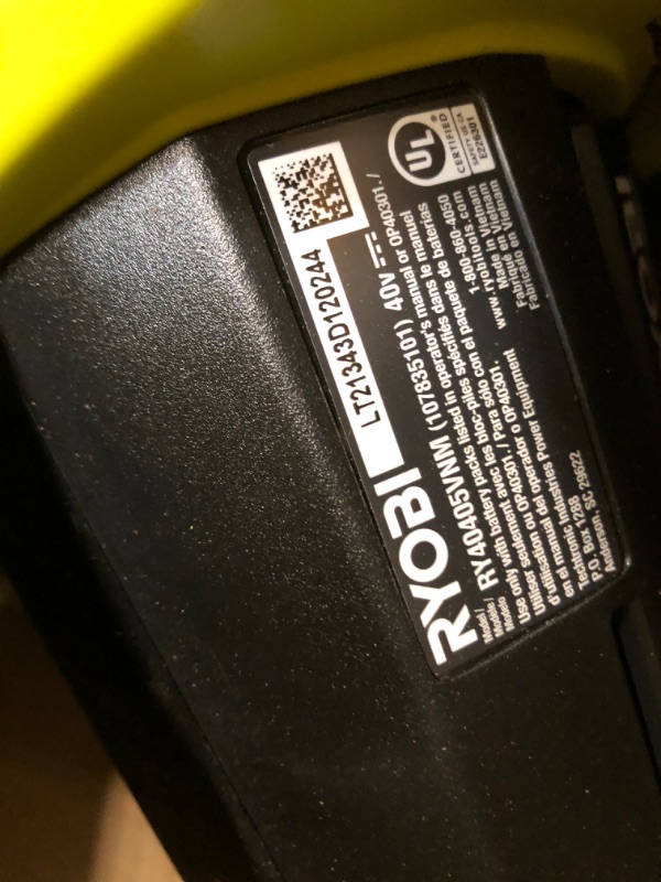 Photo 4 of RYOBI 40-Volt Lithium-Ion Cordless Battery Leaf Vacuum/Mulcher (Tool Only)