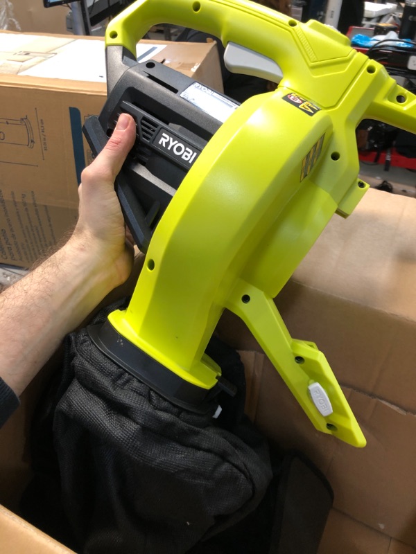 Photo 3 of **MISSING THE SPOUT**  RYOBI 40-Volt Lithium-Ion Cordless Battery Leaf Vacuum/Mulcher (Tool Only)