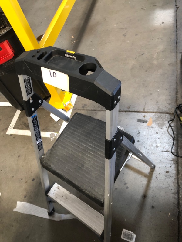 Photo 1 of 2-Step Aluminum Step Stool Ladder, 250 lbs. Type I Duty Rating