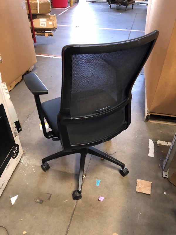 Photo 2 of  Ergonomic Mesh/Fabric Mid-Back Task Chair, Black
