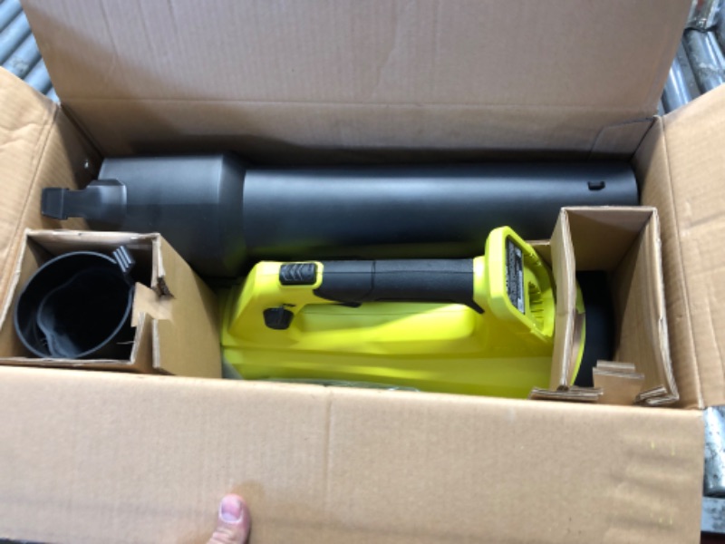 Photo 3 of **DOES NOT WORK**FOR PARTS ONLY**MISSING BATTERY 
ONE+ HP 18V Brushless Whisper Series 130 MPH 450 CFM Cordless Battery Leaf Blower (Tool Only)