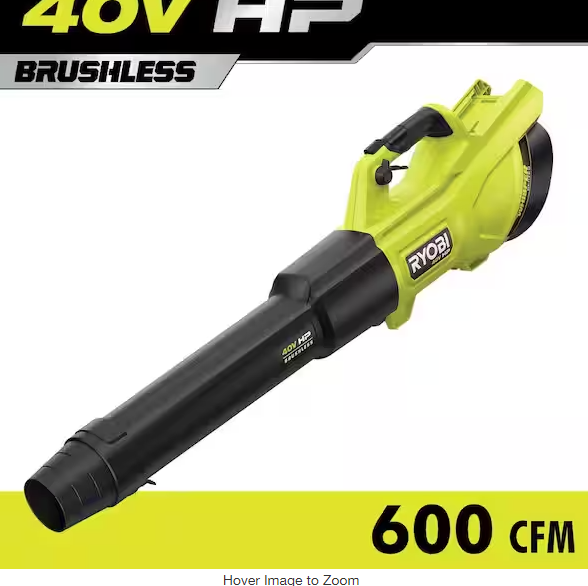 Photo 1 of 40V HP Brushless Whisper Series 155 MPH 600 CFM Cordless Battery Leaf Blower (Tool Only)
