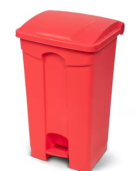 Photo 1 of 23 Gallon Red Fire Retardant Step-On Trash Can
