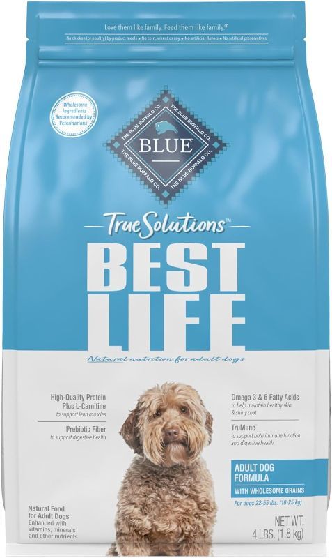 Photo 1 of  BBD : 02/27/2024--Blue Buffalo True Solutions Best Life Natural Medium Breed Adult Dry Dog Food, Chicken 4-lb-(5-BAGS)
