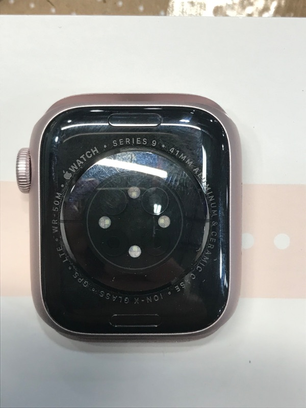 Photo 5 of Apple Watch Series 9 [GPS + Cellular 41mm] Smartwatch with Pink Aluminum Case with Pink Sport Band S/M. Fitness Tracker, Blood Oxygen & ECG Apps, Always-On Retina Display
