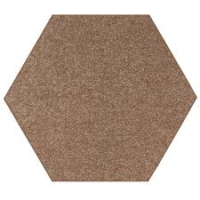 Photo 1 of 3x3ft Area Hexagon Shaped Brown Rug