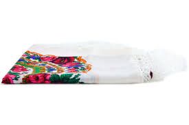 Photo 1 of FLORAL DESIGNED Scarf 48" White
