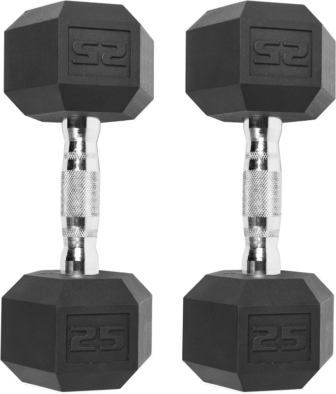 Photo 1 of CAP 50 lbs Coated Dumbbell Set | Multiple Styles
