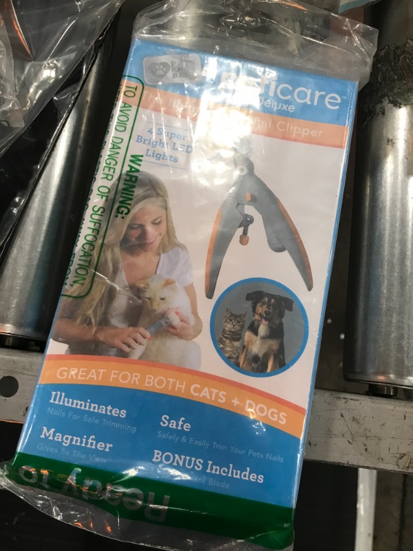 Photo 2 of Allstar Innovations PetiCare LED Light Pet Nail Clipper- Great for Trimming Cats & Dogs Nails & Claws, 5X Magnification That Doubles as a Nail Trapper, Quick-Clip, Steel Blades