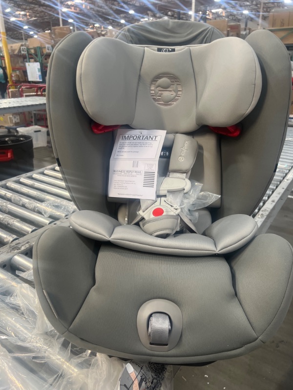 Photo 2 of Cybex Eternis S, All-in-One Convertible Car Seat, 12-Position Height-Adjustable Reclining Headrest, Side Impact Protection, Manhattan Grey, 120 lb (Non- Sensorsafe)