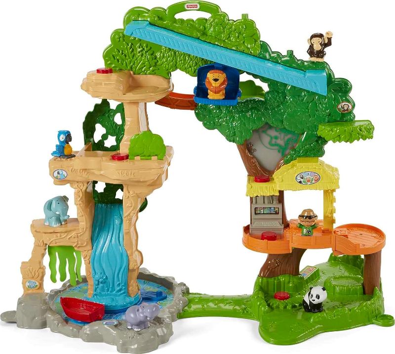 Photo 1 of ***USED - MISSING ALL FIGURES AND ACCESSORIES - OTHER PARTS MISSING AS WELL***
Fisher-Price Little People Toddler Playset Share & Care Safari 2-Ft Tall Toy with Lights Sounds & 7 Figures for Ages 1+ years (Amazon Exclusive)
