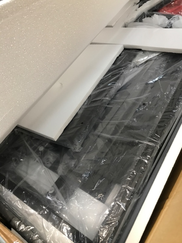 Photo 2 of ***DAMAGED - MISSING PARTS - NOT FUNCTIONAL - FOR PARTS ONLY - NONREFUNDABLE***
SUPERJARE L Shaped Gaming Desk with Power Outlets & LED Lights, Computer Desk with Monitor Stand & Storage Shelf